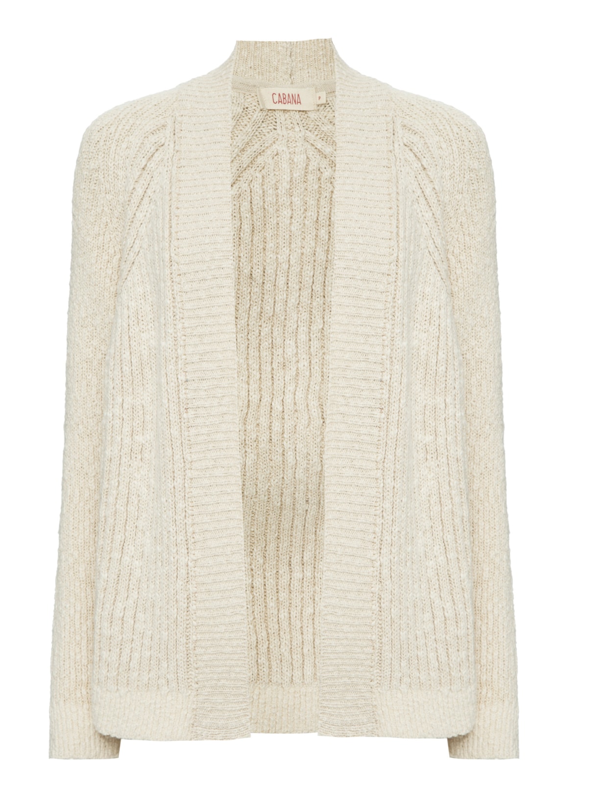 Cardigan Canelado Natural