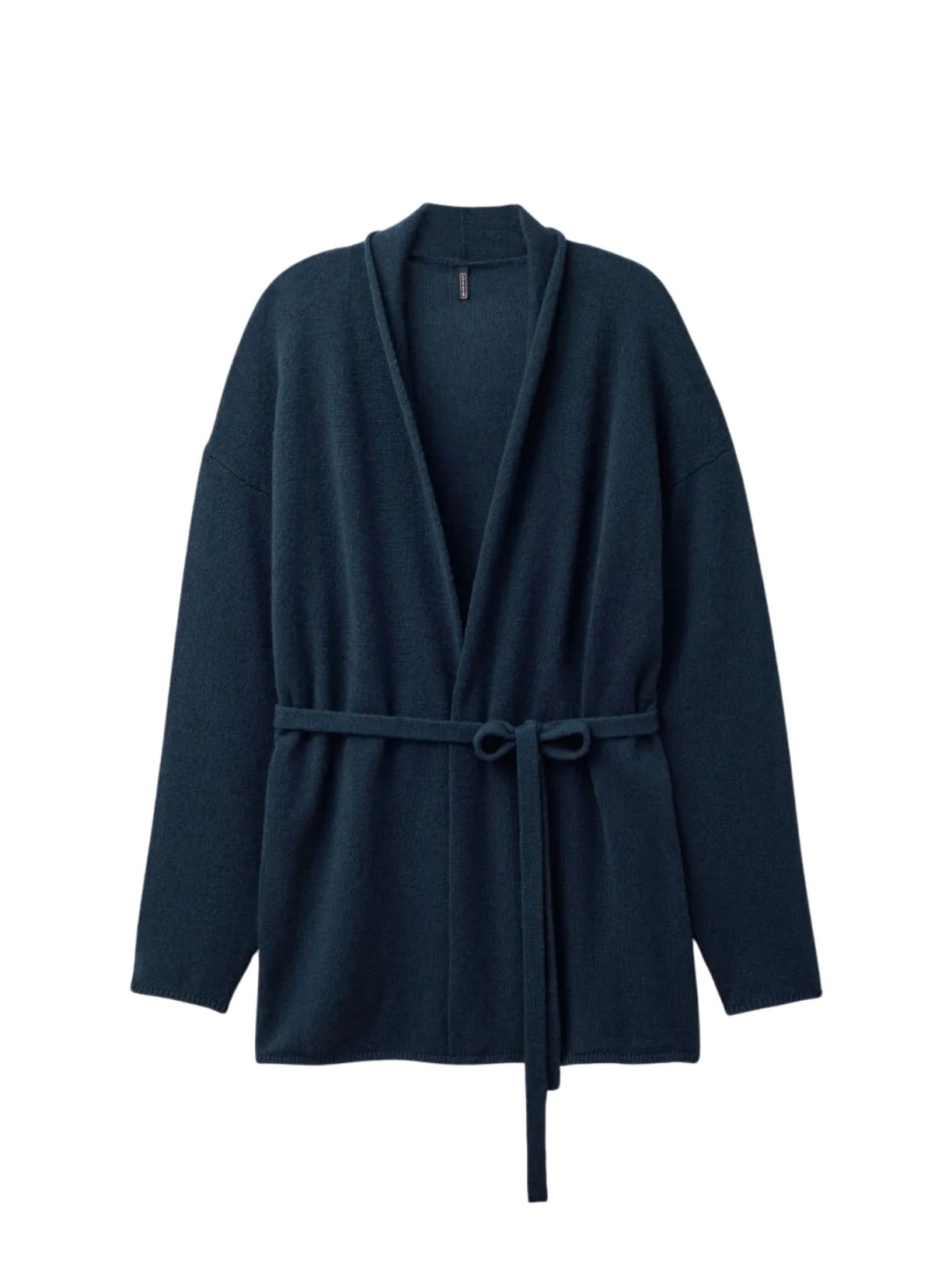 Cardigan Com Cinto 100% Cashmere - Azul