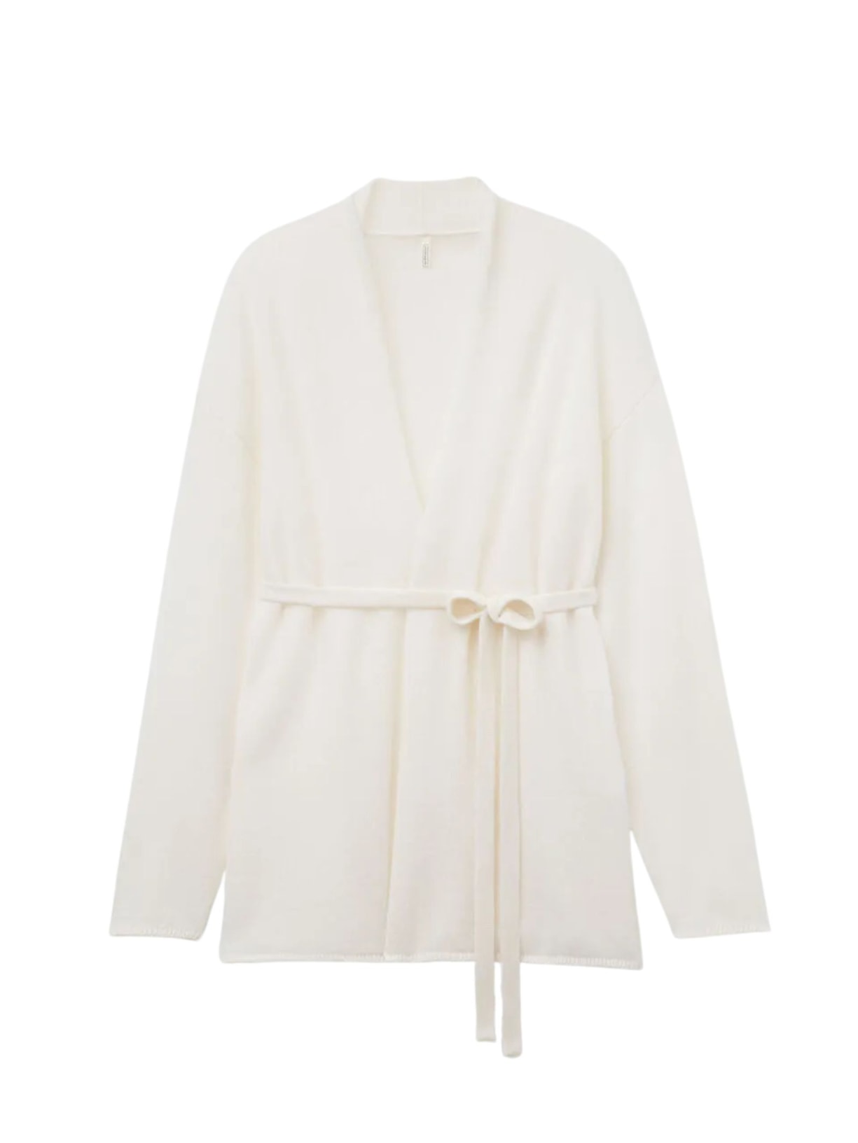 Cardigan Com Cinto 100% Cashmere - Marfim