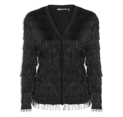 Cardigan Feminino Angel Tricot - Preto