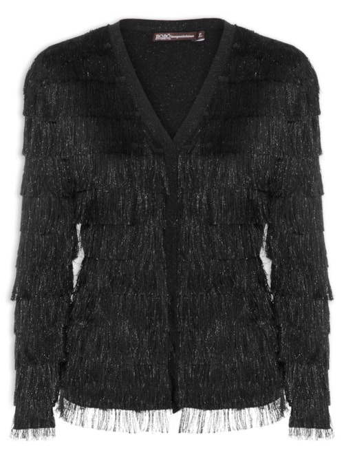 Cardigan Feminino Angel Tricot - Preto