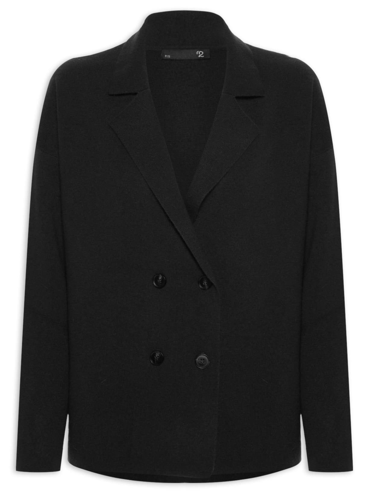 Cardigan Feminino Com Blend de Lã e Cashmere Preto '2Essential