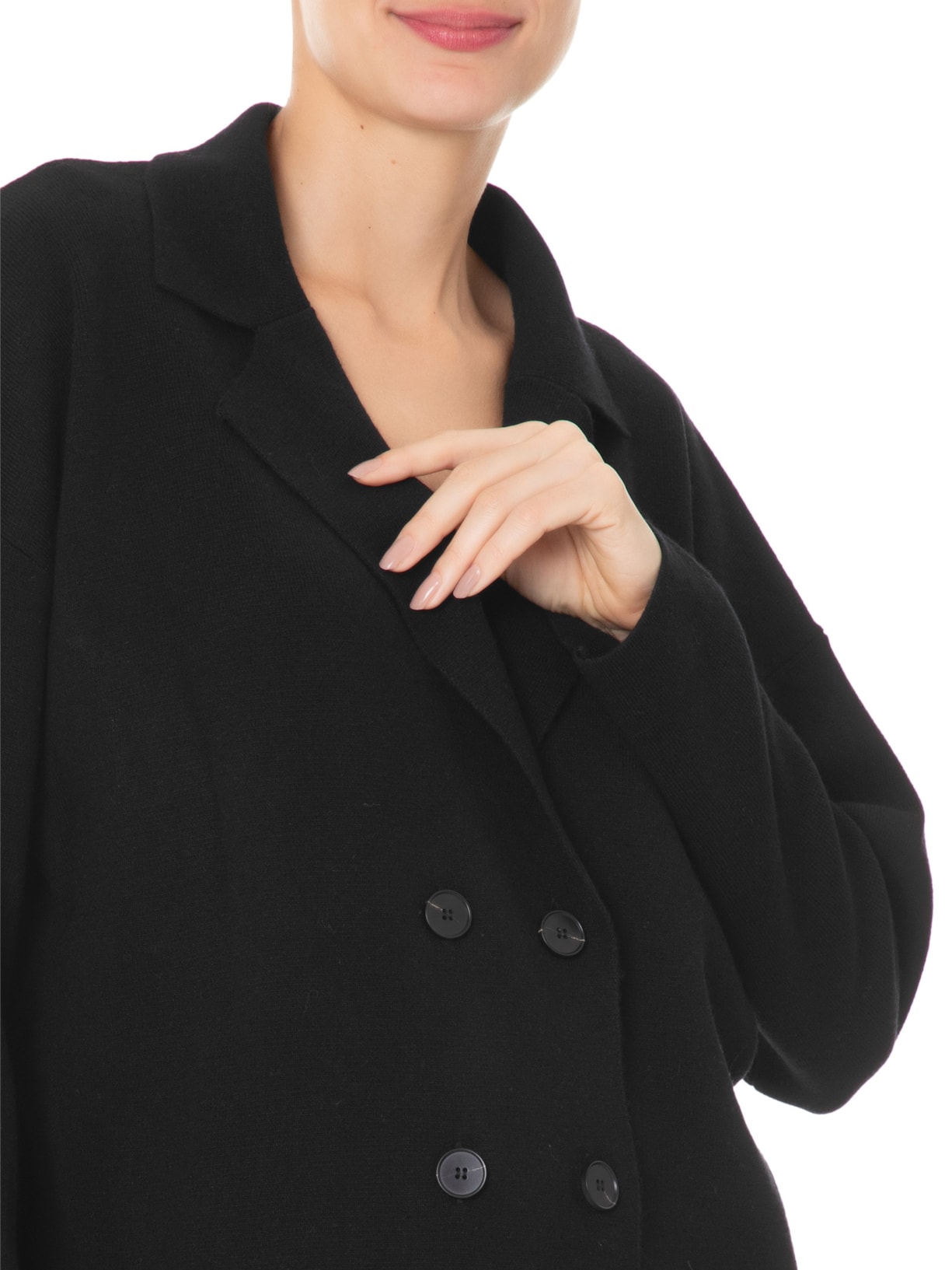 Cardigan Feminino Com Blend de Lã e Cashmere Preto '2Essential