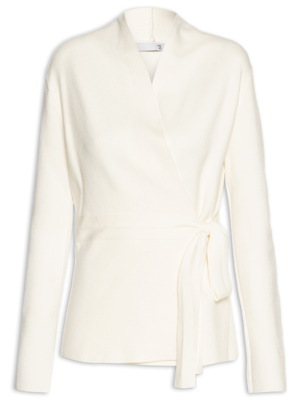 Cardigan Feminino Com Cinto Em Tricot - Off White