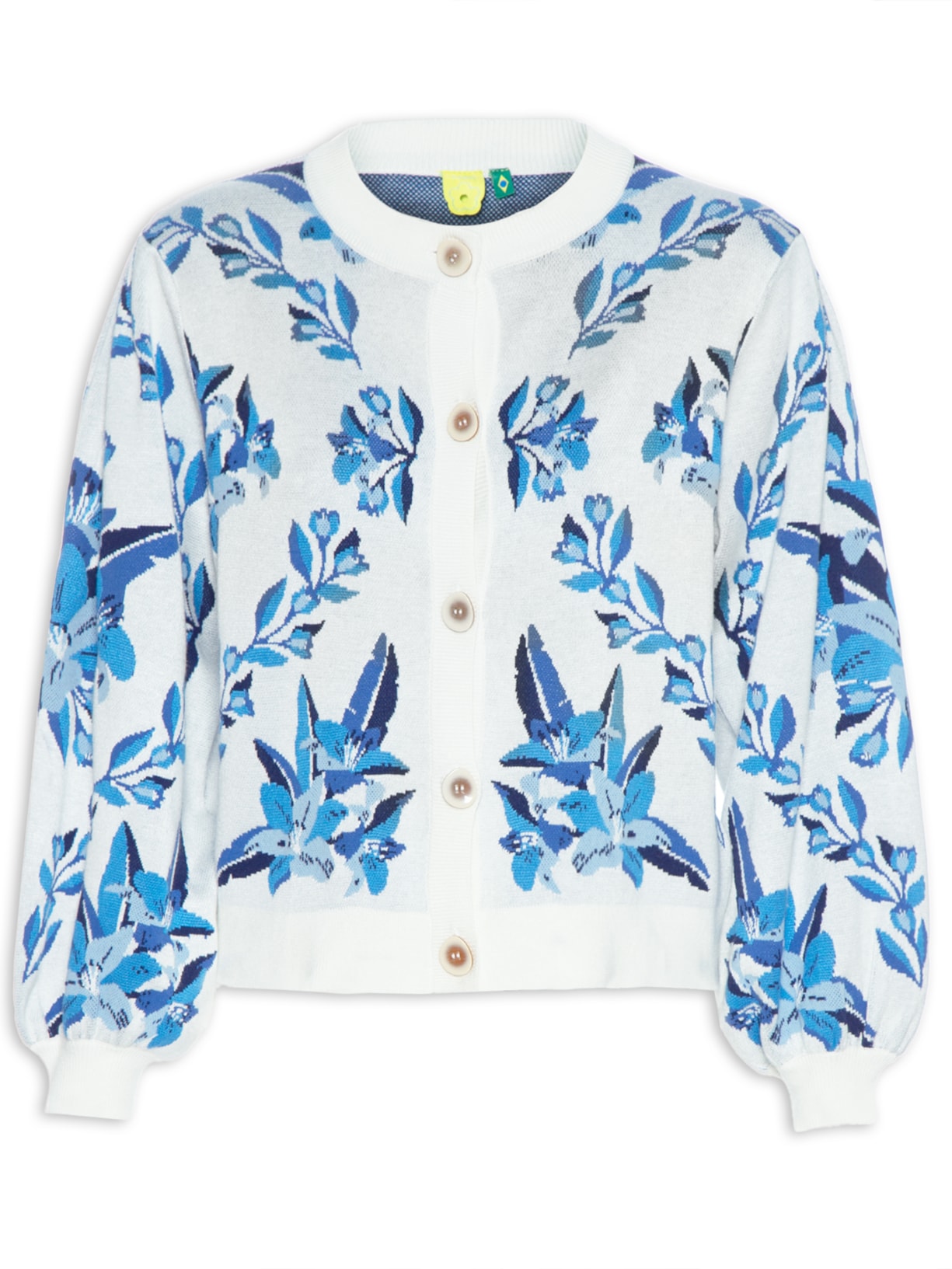 Cardigan Feminino Curto Leveza Tropical - Branco