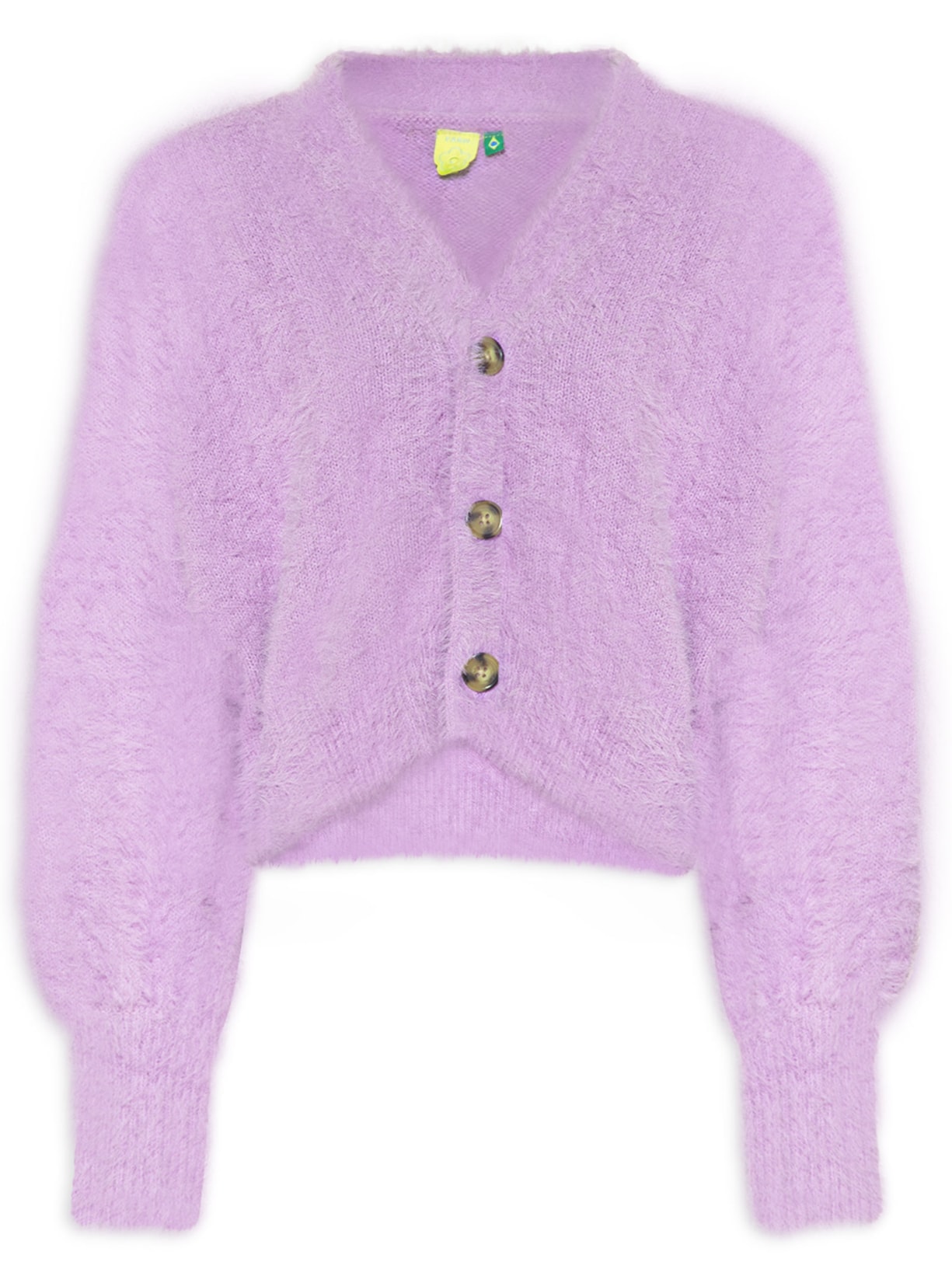 Cardigan Feminino Curto Pelinho - Lilás