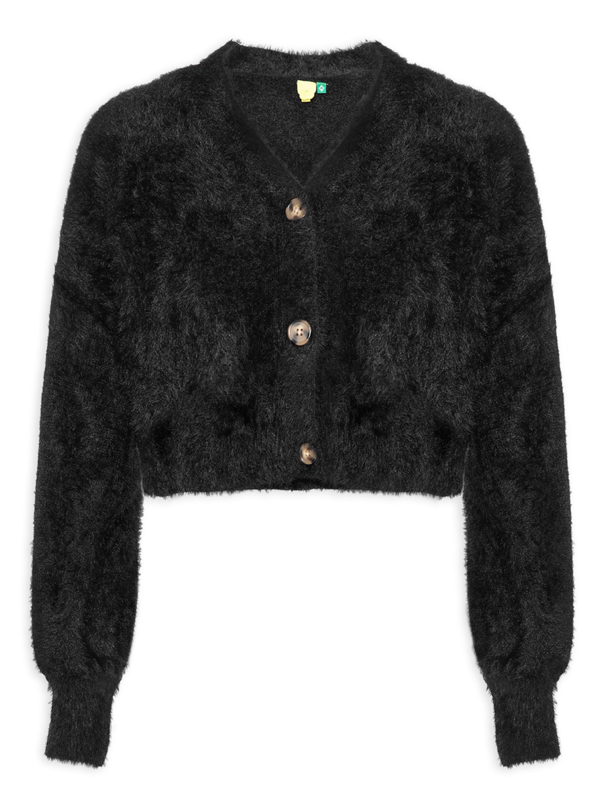 Cardigan Feminino Curto Pelinho - Preto