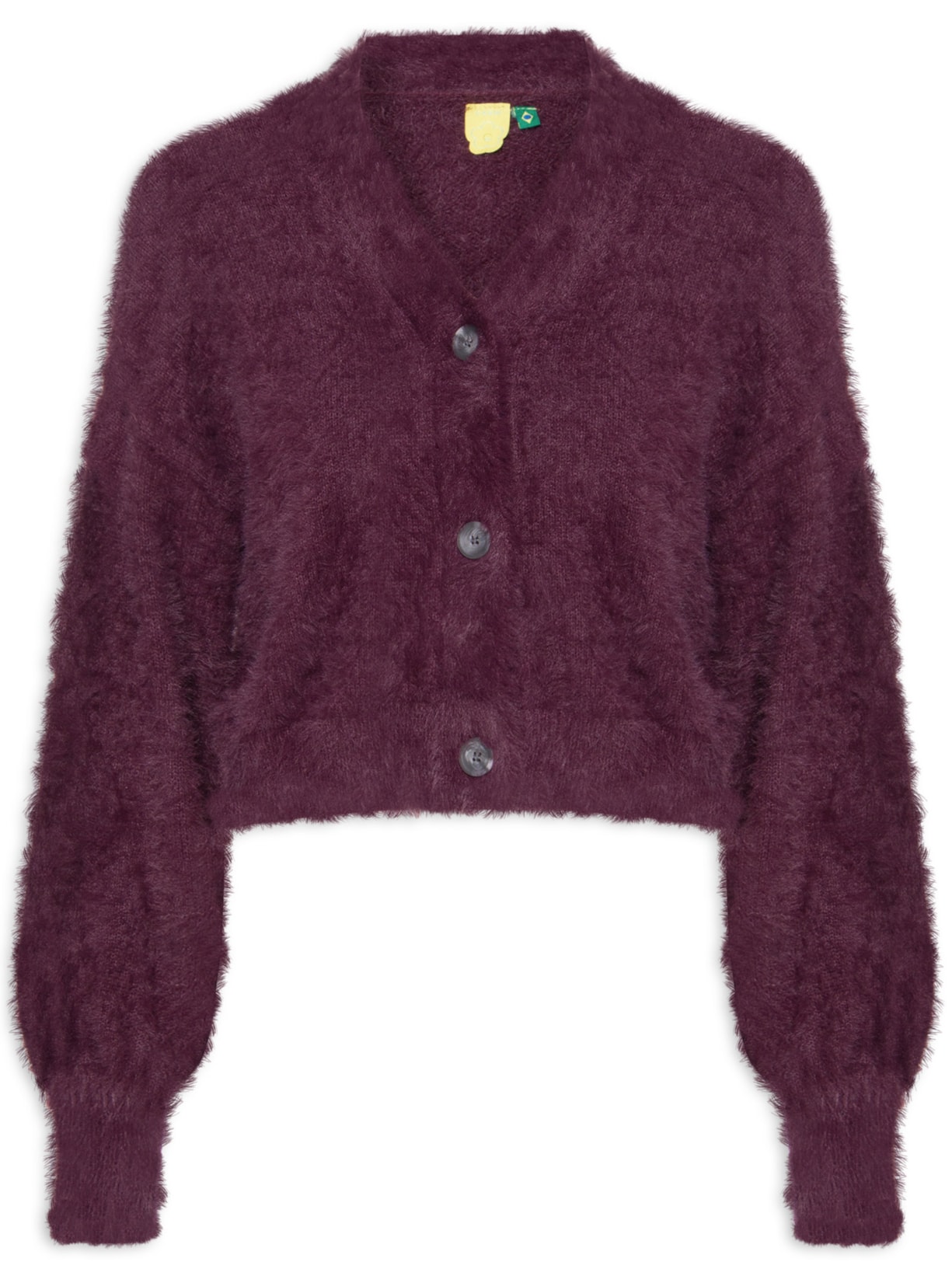 Cardigan Feminino Curto Pelinho - Vermelho