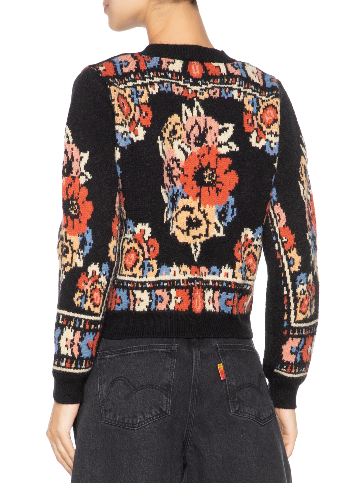 Cardigan Feminino Curto Tricot Antuerpia Preto Farm