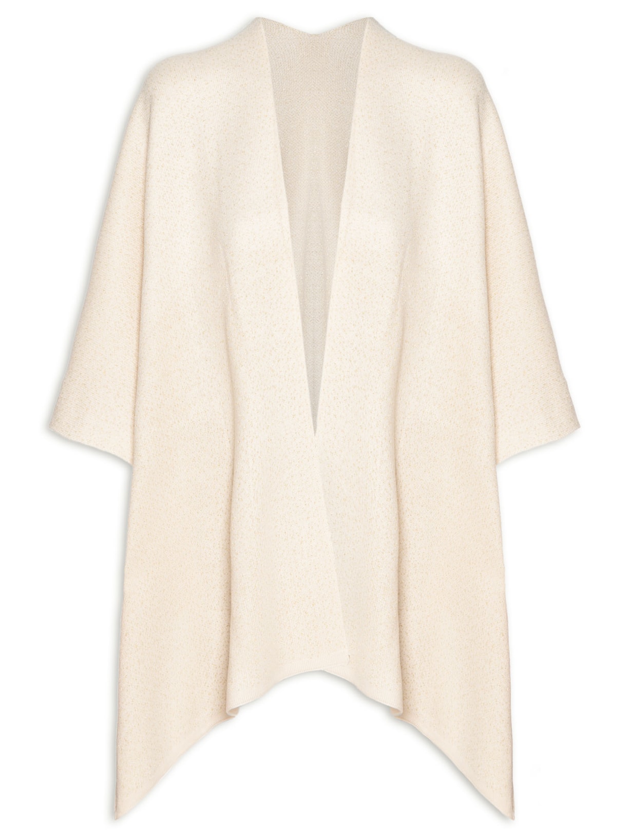 Cardigan Feminino De Tricot Alongado - Bege