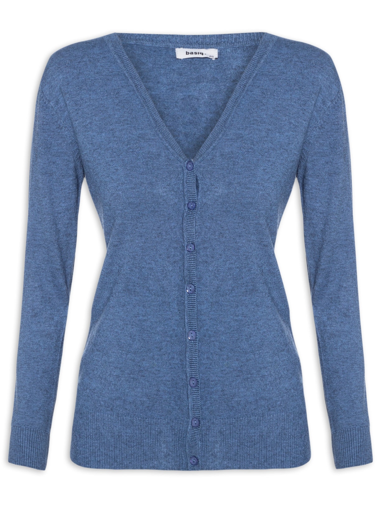 Cardigan Feminino Decote V - Azul