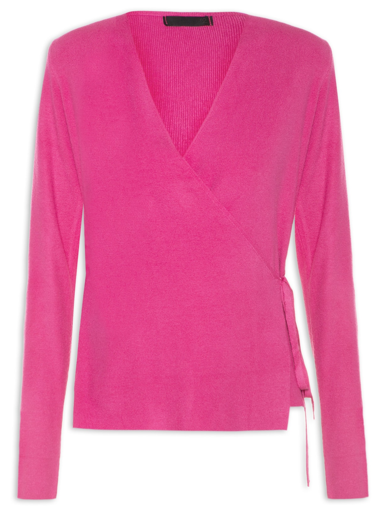 Cardigan Feminino Em Tricot Amarração Rosa '2Essential