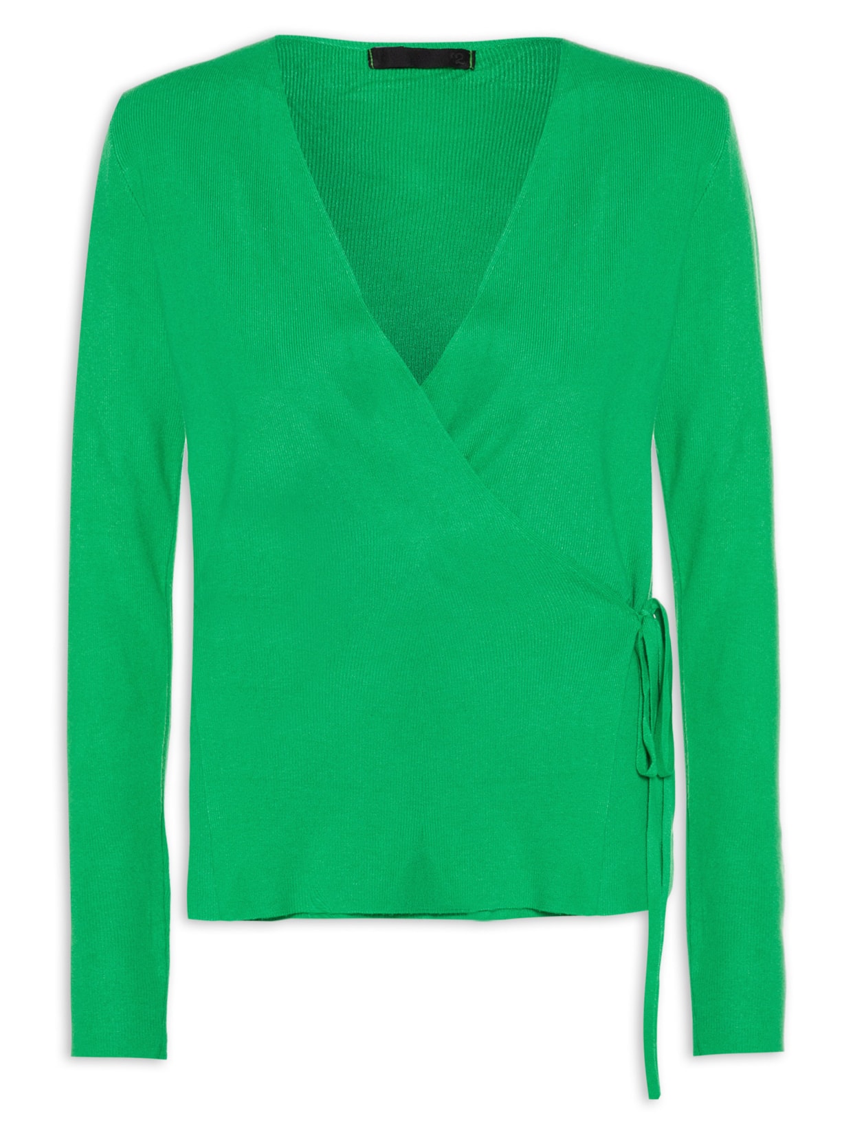 Cardigan Feminino Em Tricot Amarração Verde '2Essential
