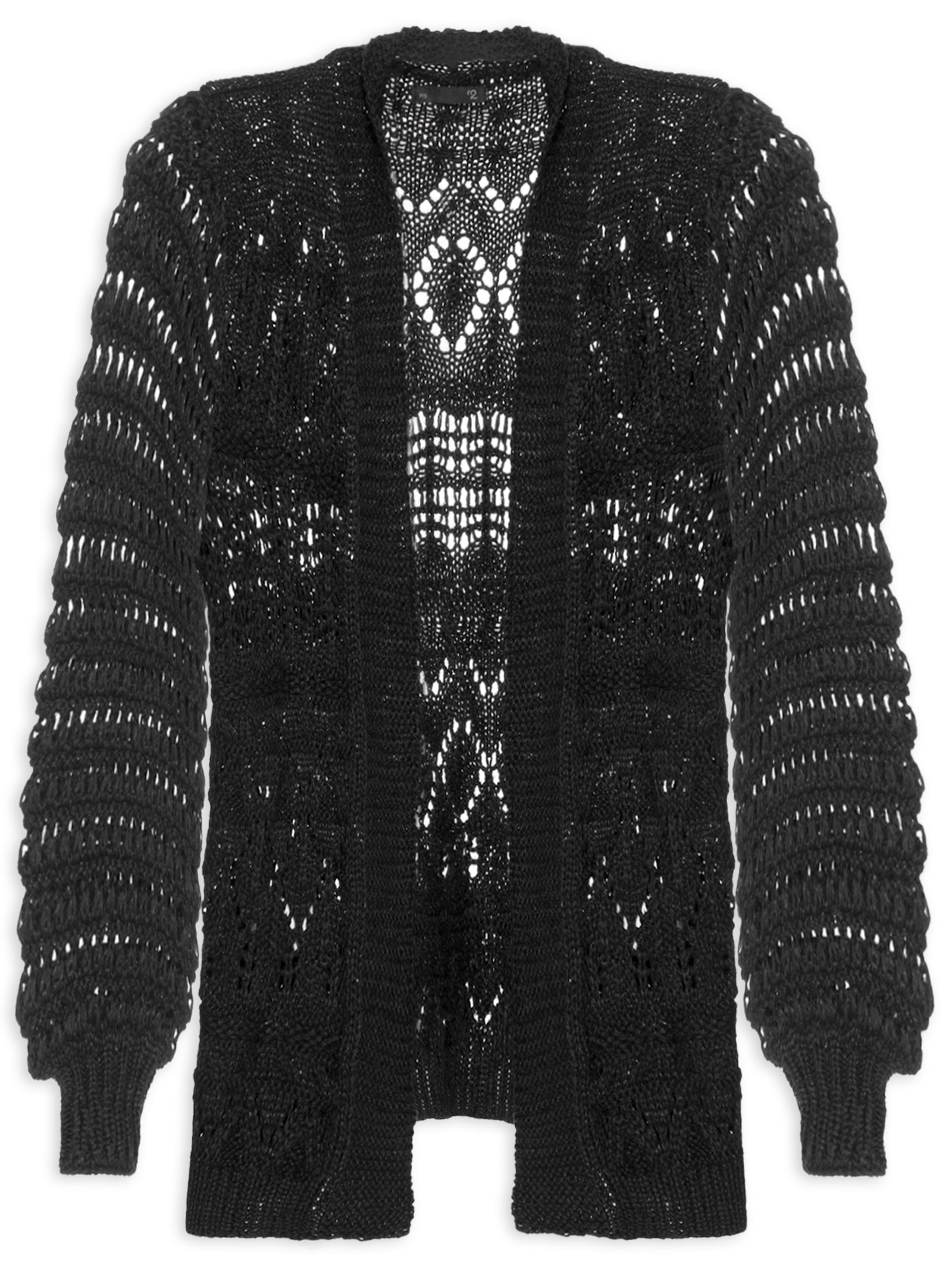 Cardigan Feminino Em Tricot - '2essential - Preto