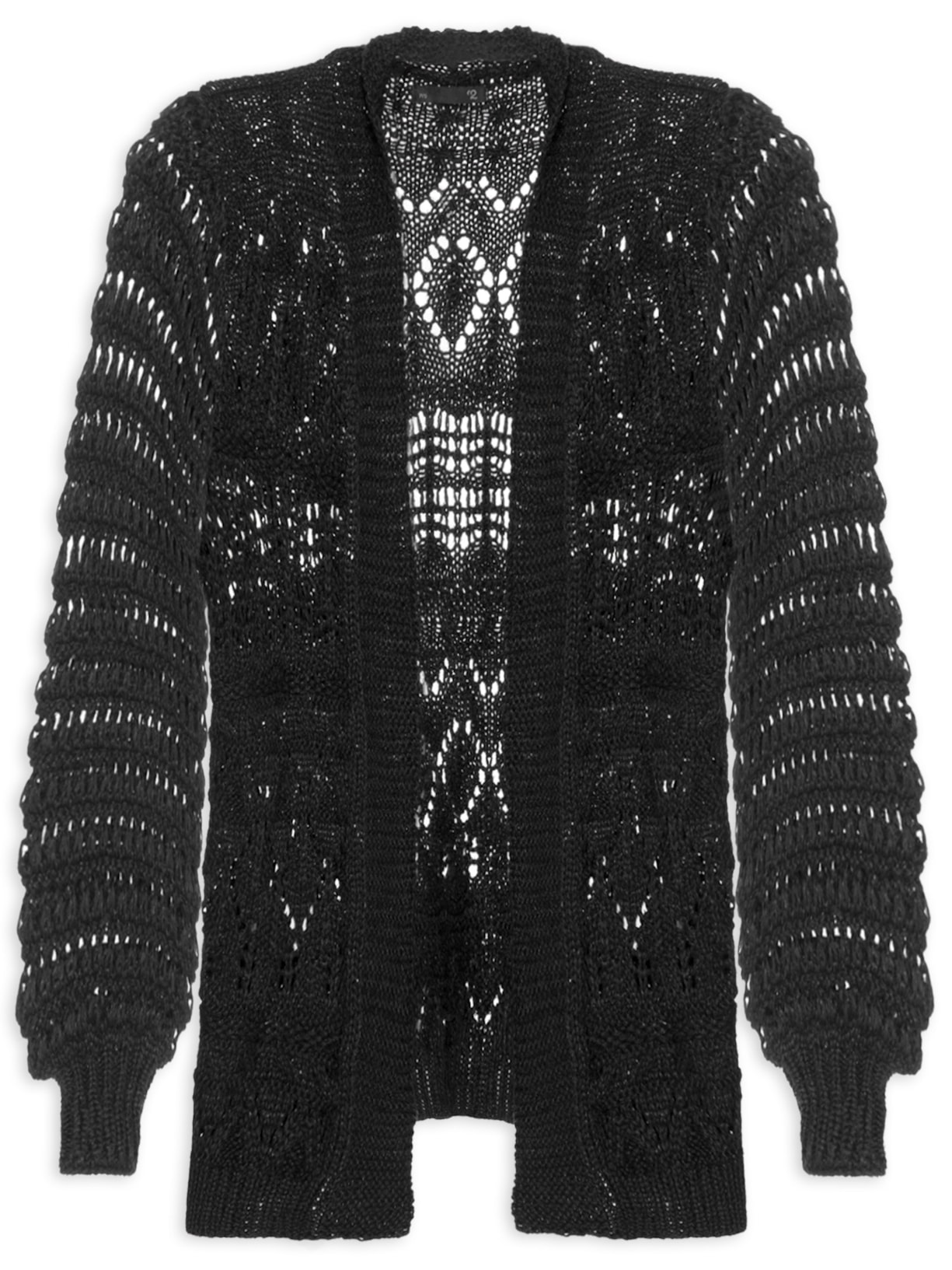 Cardigan Feminino Em Tricot - Preto