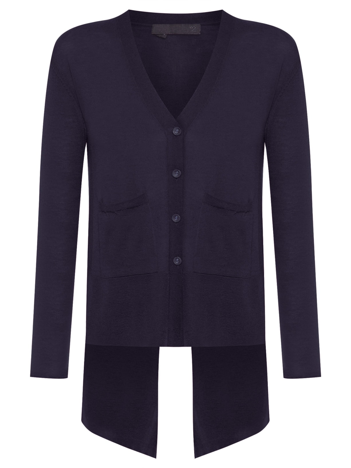 Cardigan Feminino Fenda Puro Cashmere Light - Azul