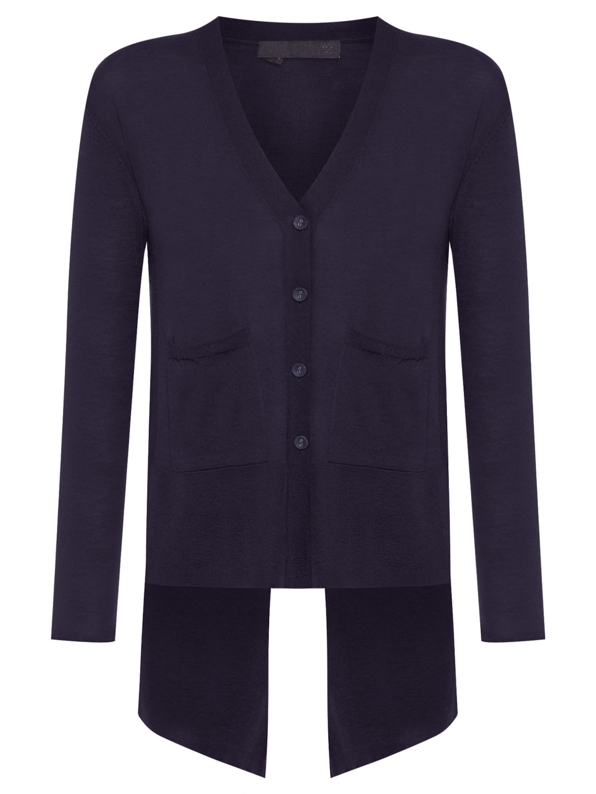 Cardigan Feminino Fenda Puro Cashmere Light Azul '2Essential