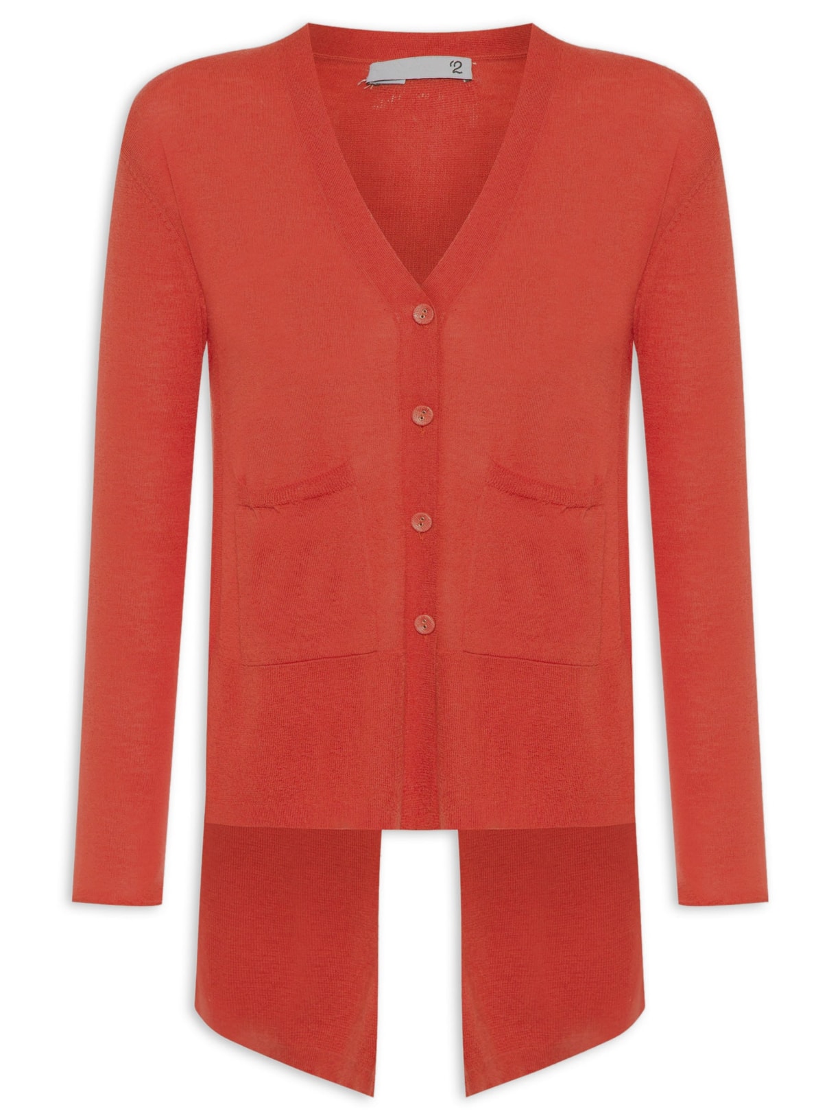 Cardigan Feminino Fenda Puro Cashmere Light Vermelho '2Essential