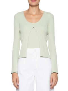 Cardigan Feminino Fiori - Verde by LE LIS