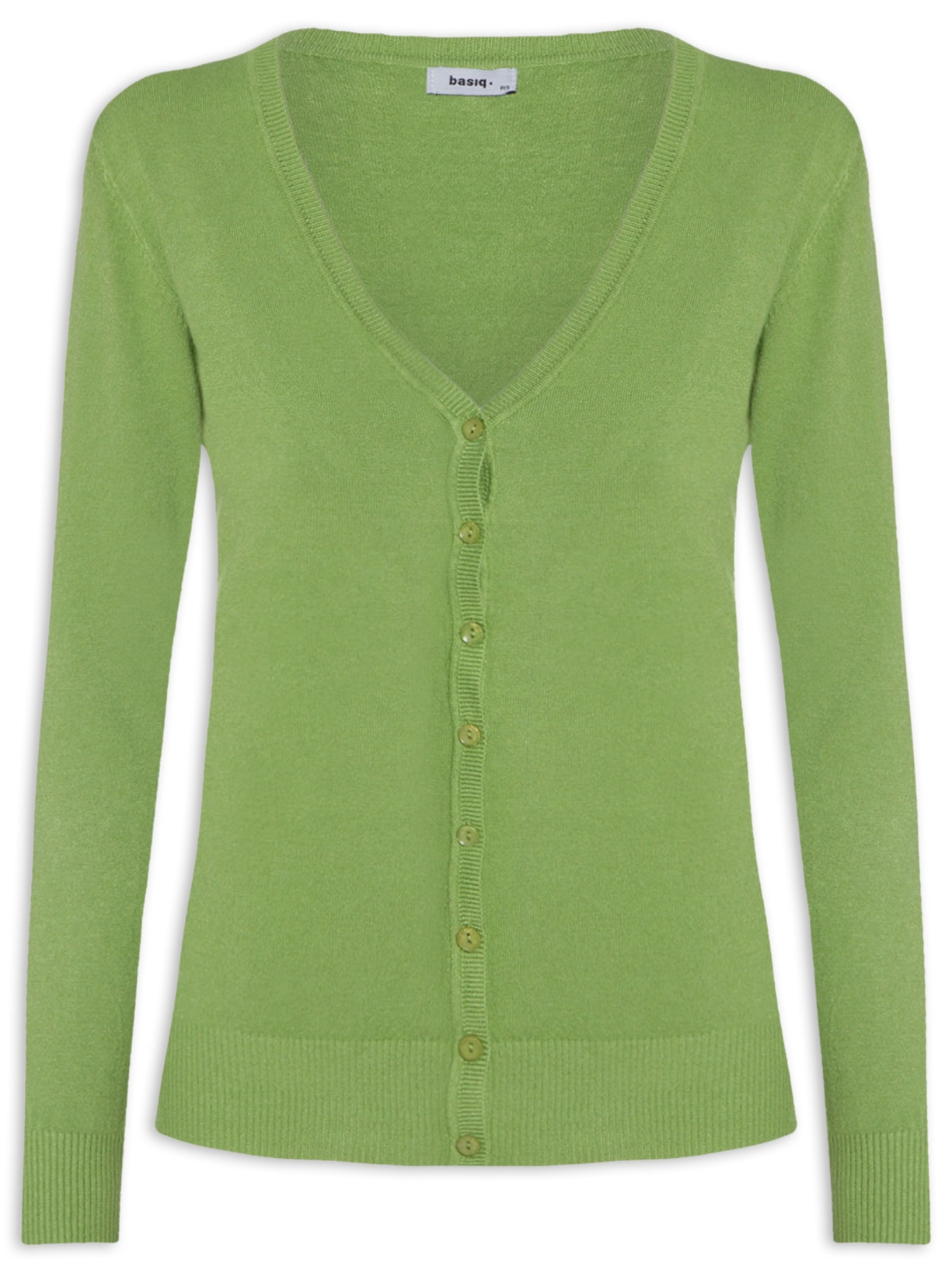 Cardigan Feminino Gola V - Verde