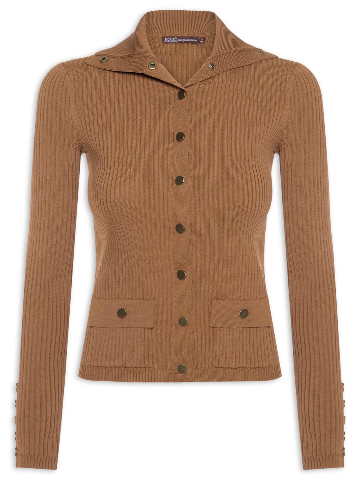 Cardigan Feminino Jolie Toffee Tricot Marrom Bo.bô
