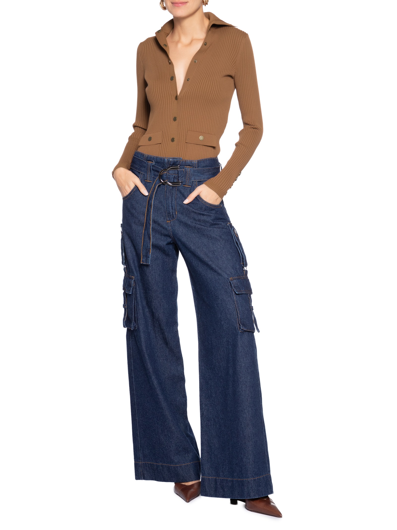 Cardigan Feminino Jolie Toffee Tricot - Marrom - Bo.Bô