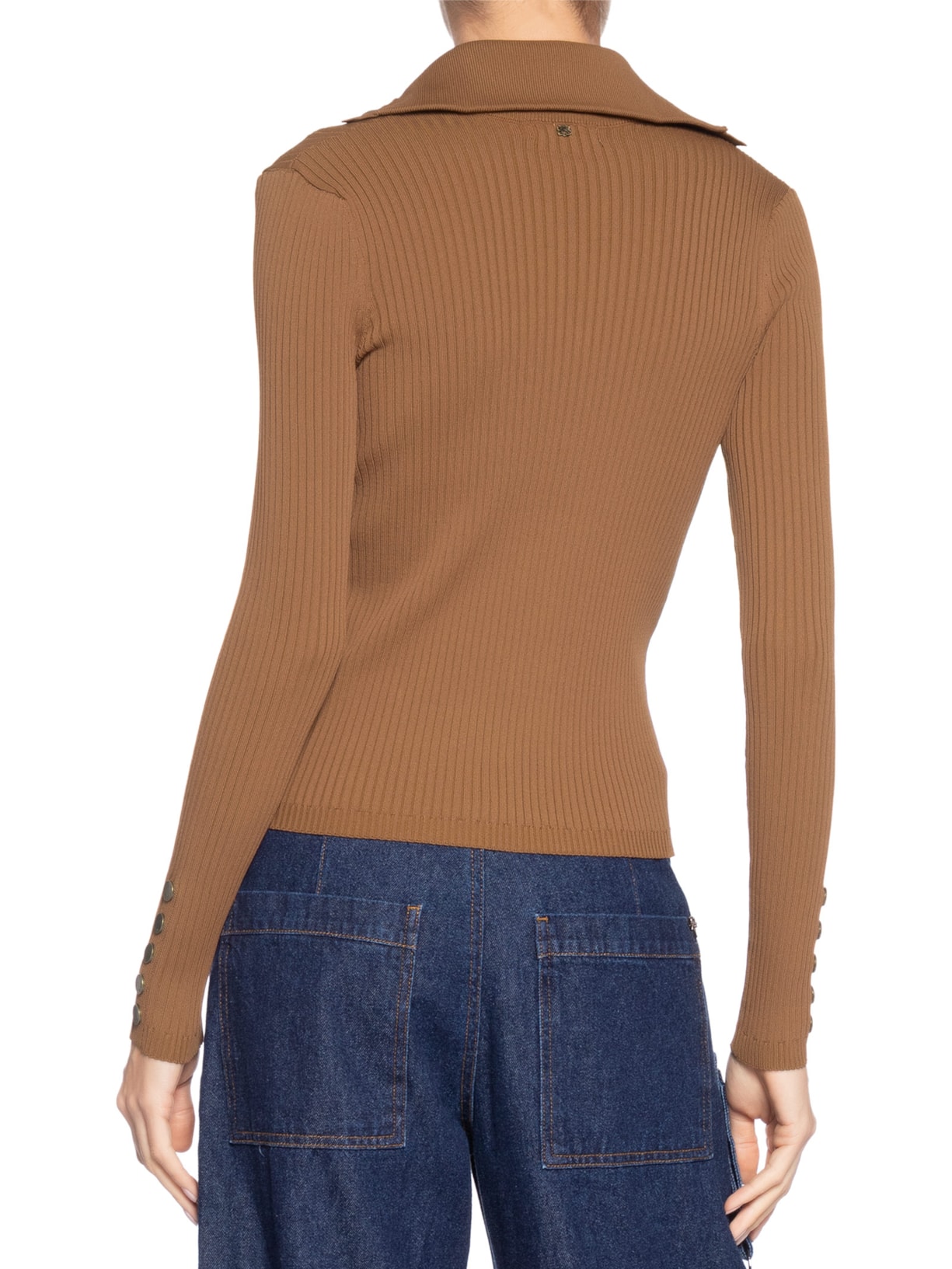 Cardigan Feminino Jolie Toffee Tricot Marrom Bo.bô