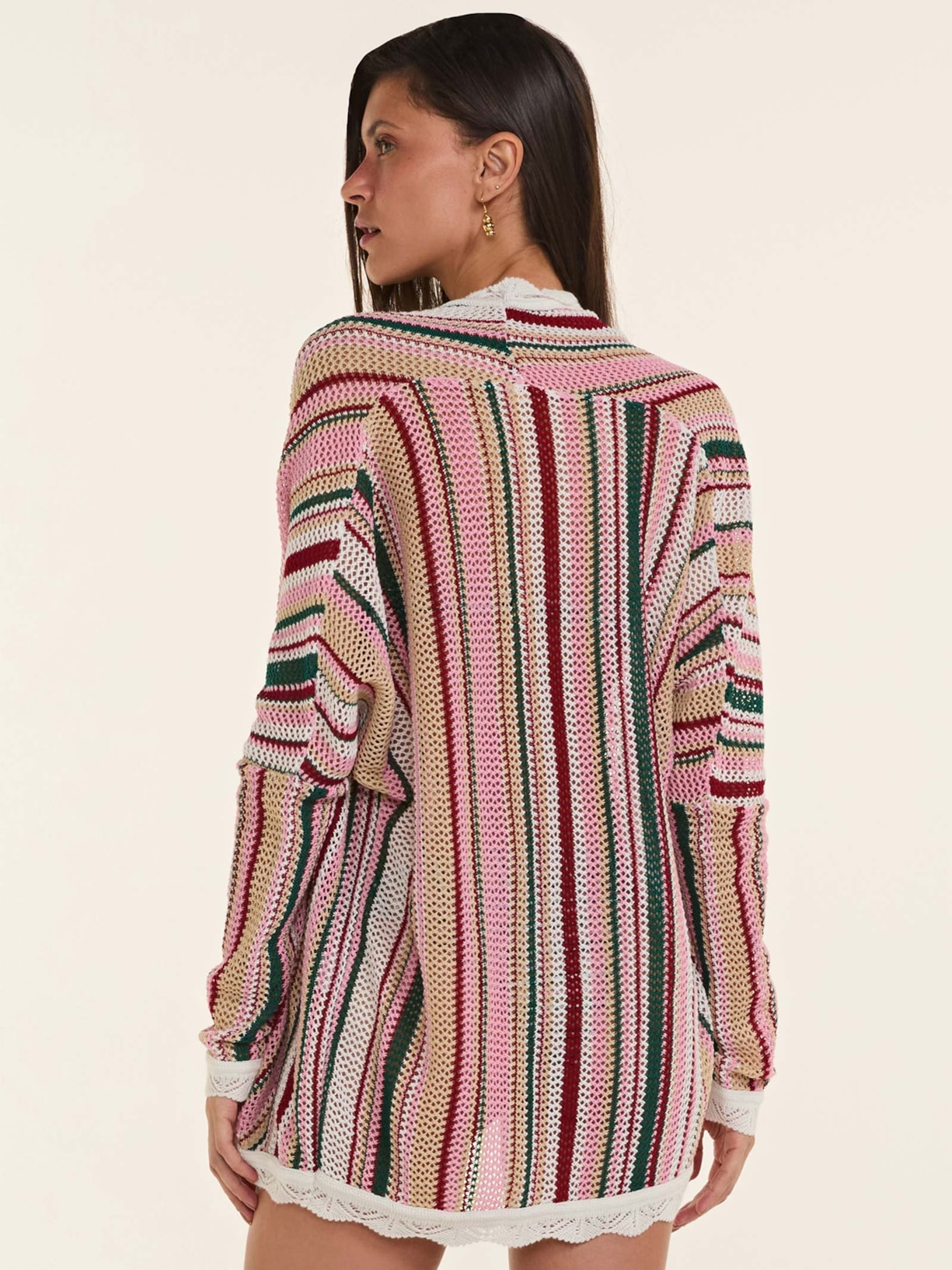 Cardigan Feminino Klein Rosa Triya