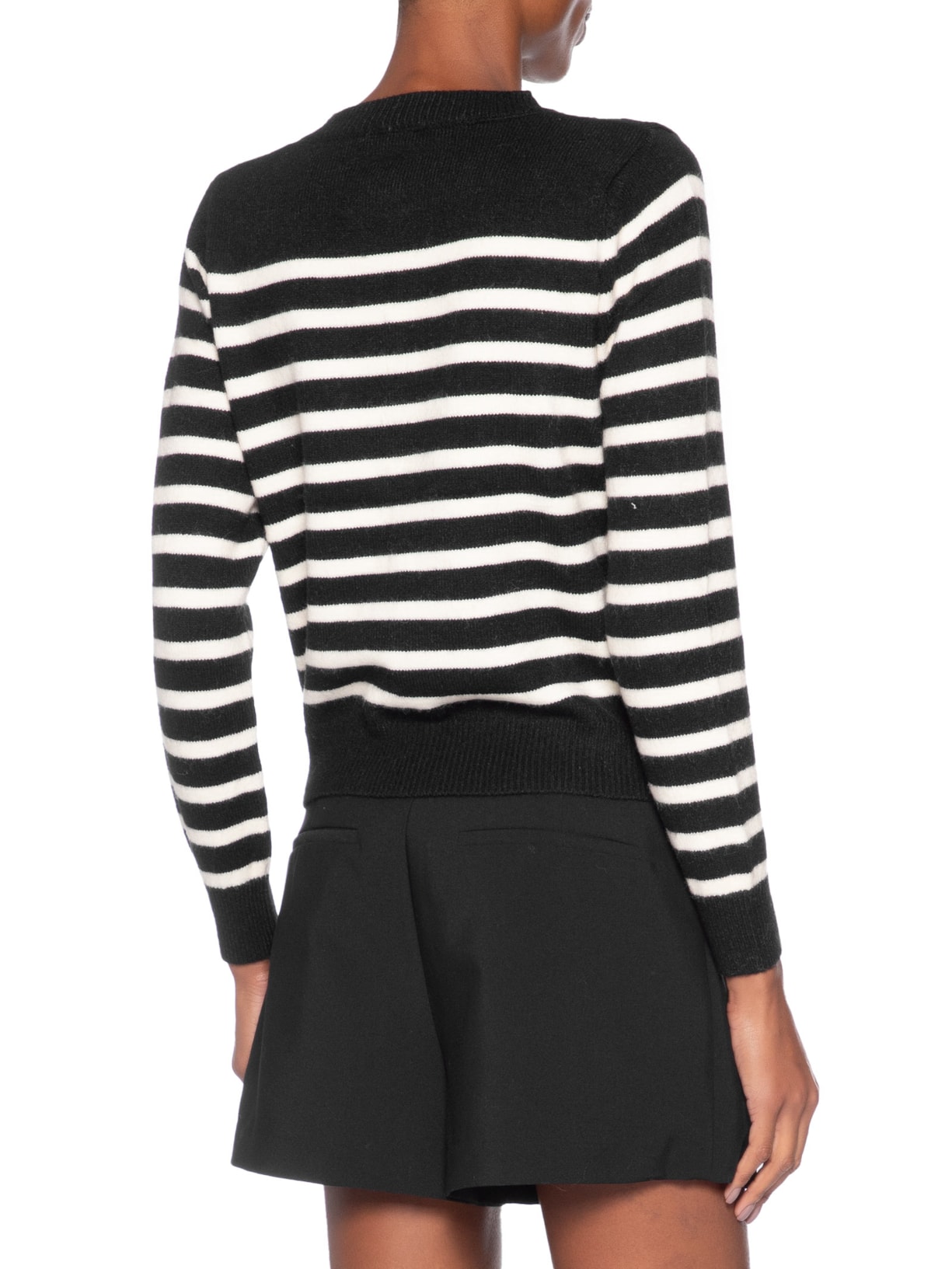 Cardigan Feminino Listrado Preto Market 33