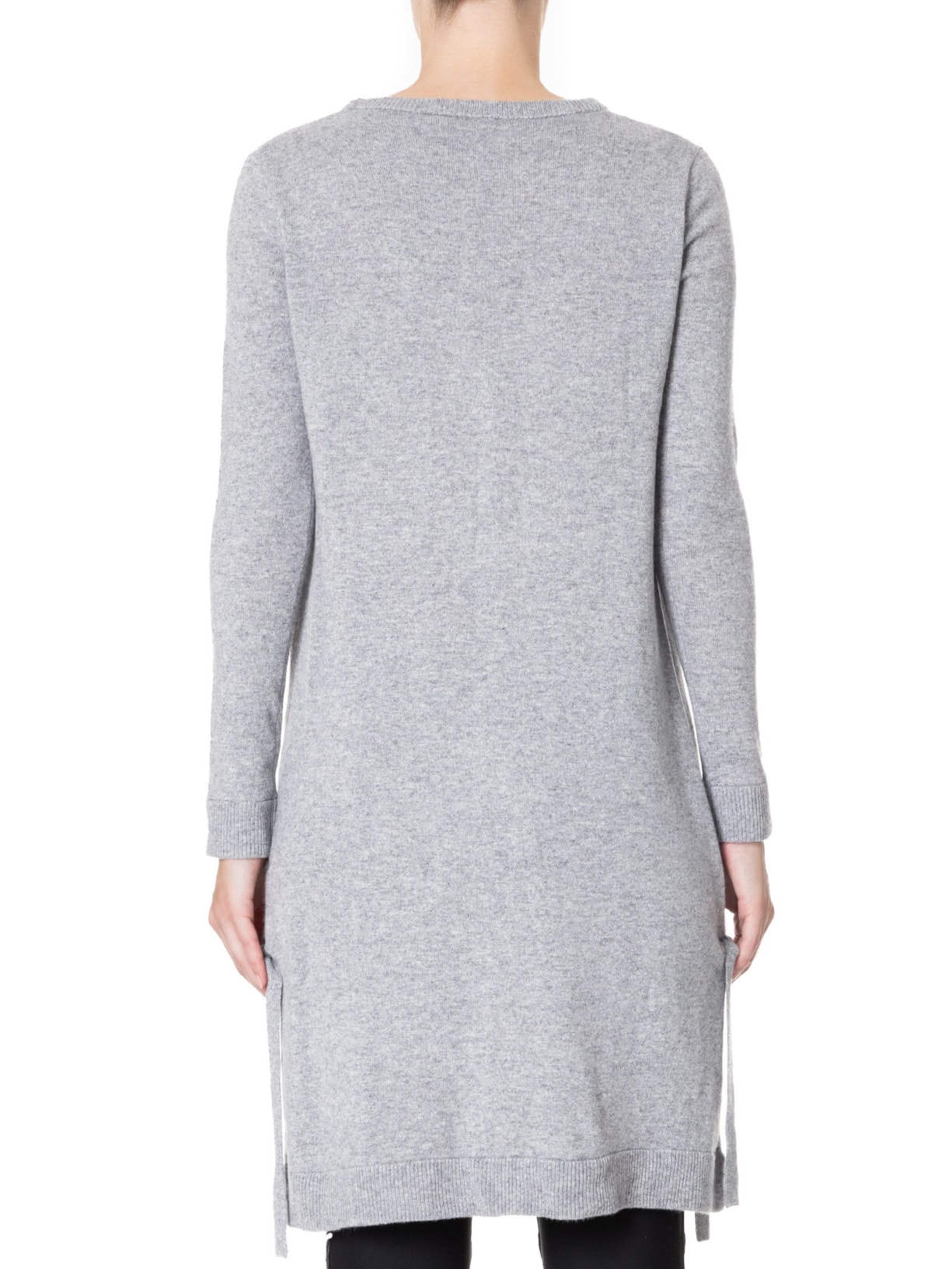 Cardigan Feminino Longo Puro Cashmere Cinza '2Essential