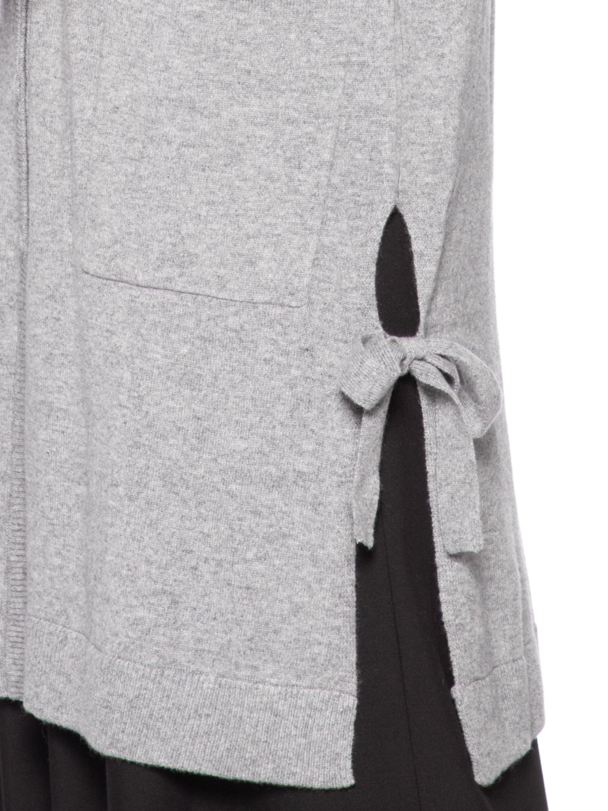 Cardigan Feminino Longo Puro Cashmere Cinza '2Essential