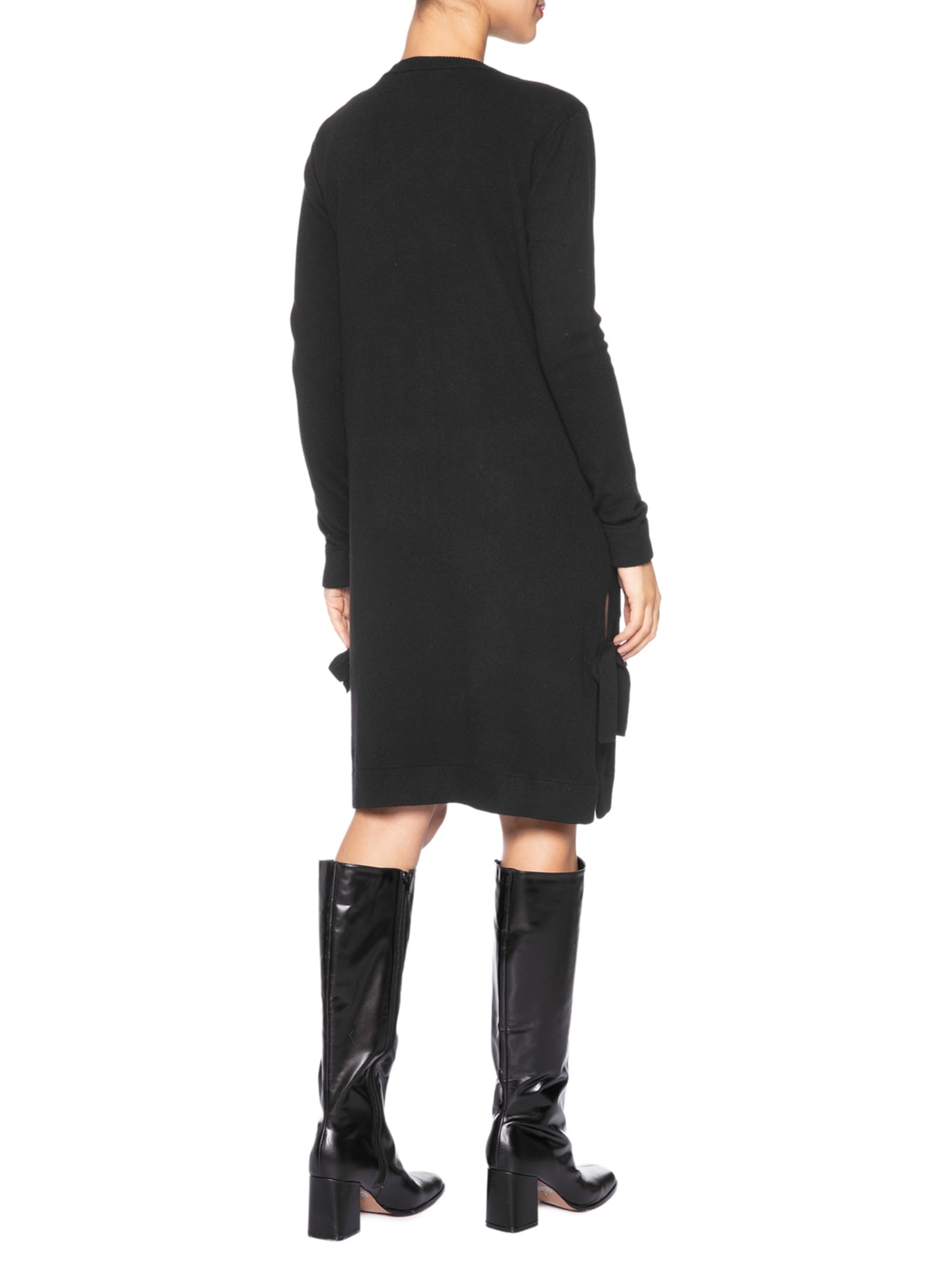 Cardigan Feminino Longo Puro Cashmere Preto '2Essential