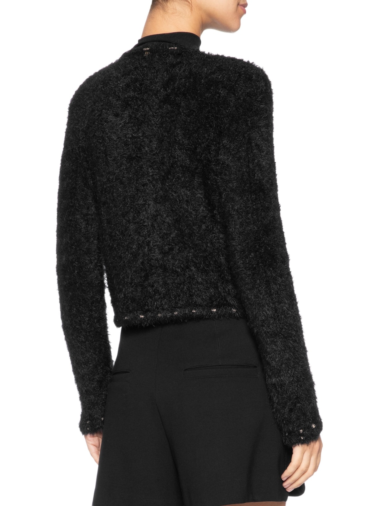 Cardigan Feminino Marieta Paloma Tricot Preto Bo.bô