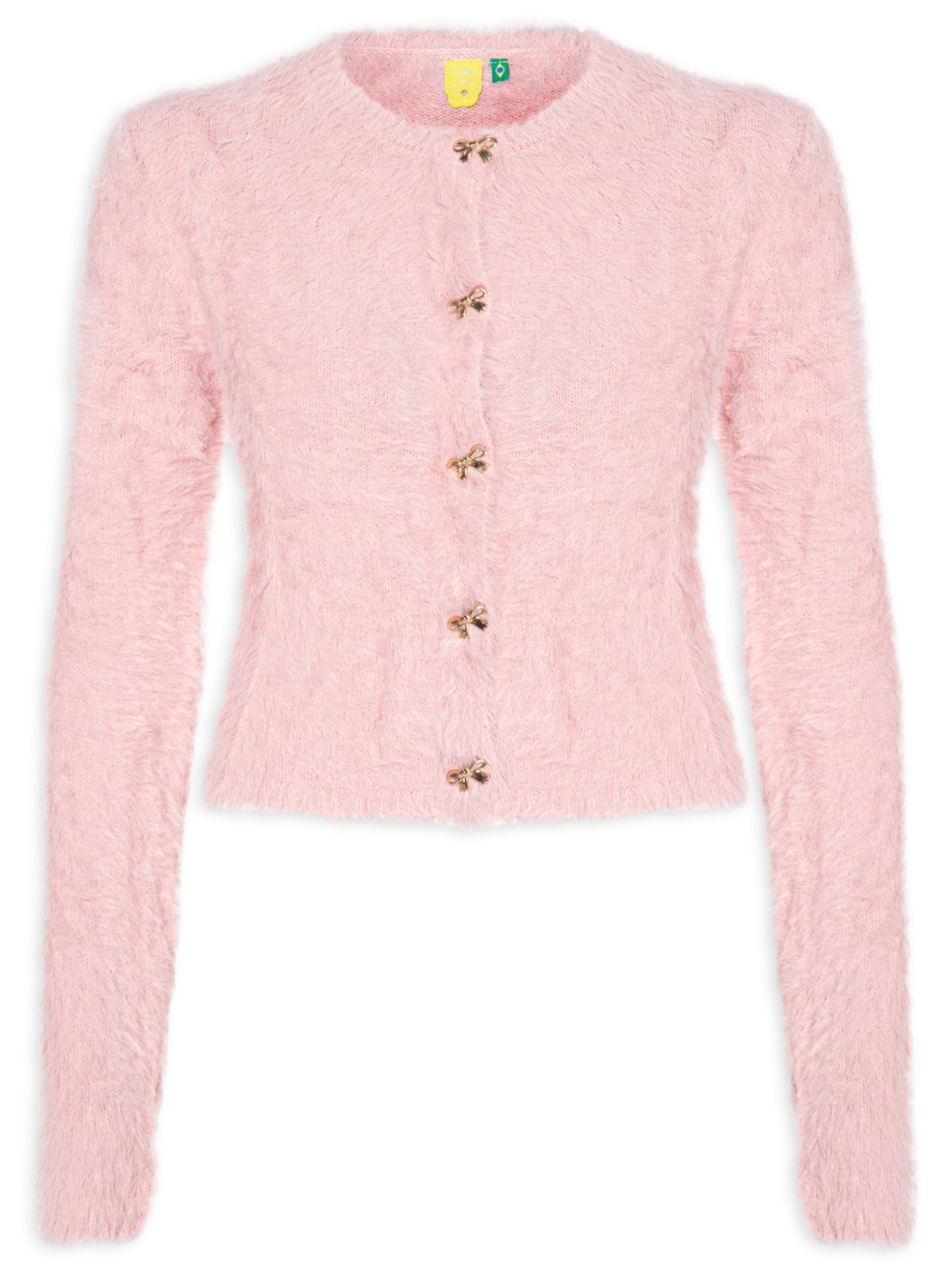 Cardigan Feminino Pelinho Curto Slim – Rosa Farm