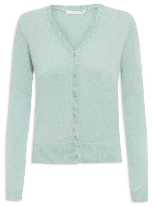 Cardigan Feminino Puro Cashmere - Azul