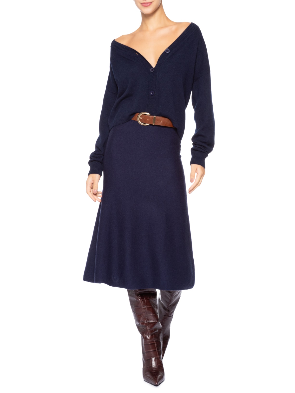 Cardigan Feminino Puro Cashmere Azul '2Essential