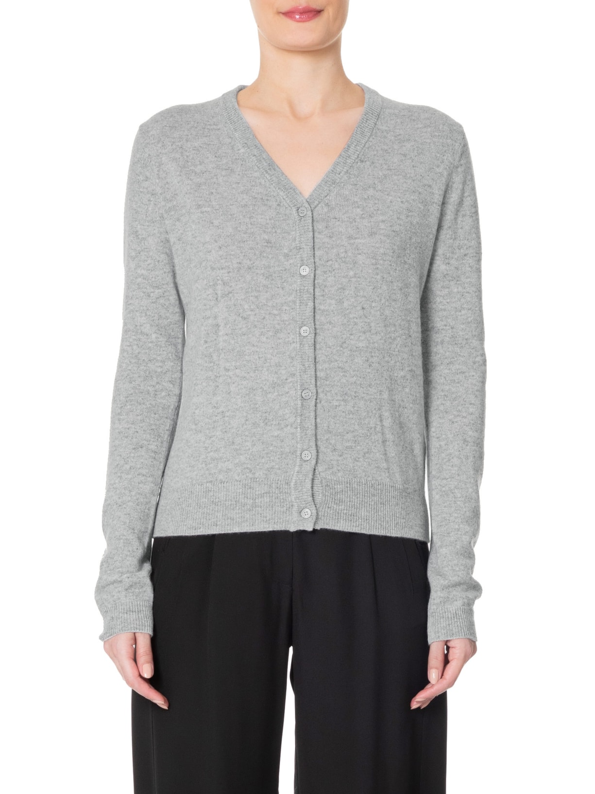 Cardigan Feminino Puro Cashmere Cinza '2Essential