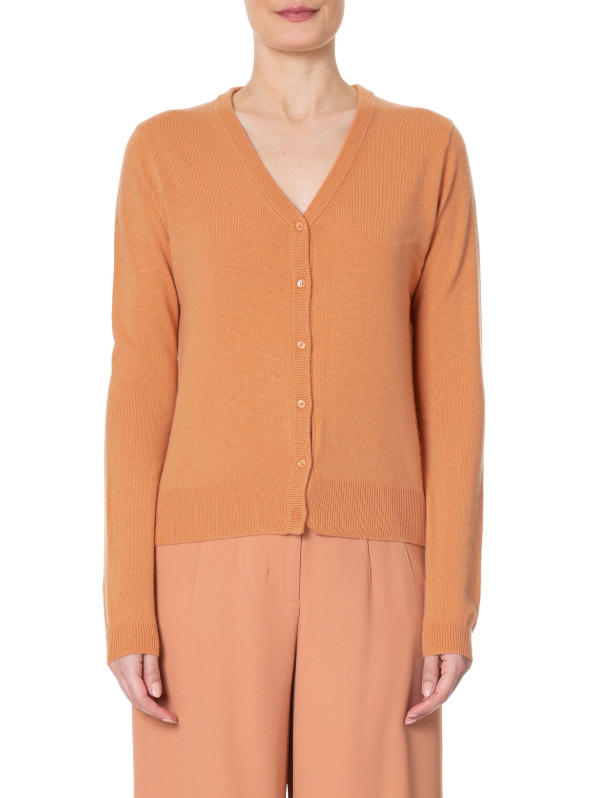Cardigan Feminino Puro Cashmere Laranja '2Essential