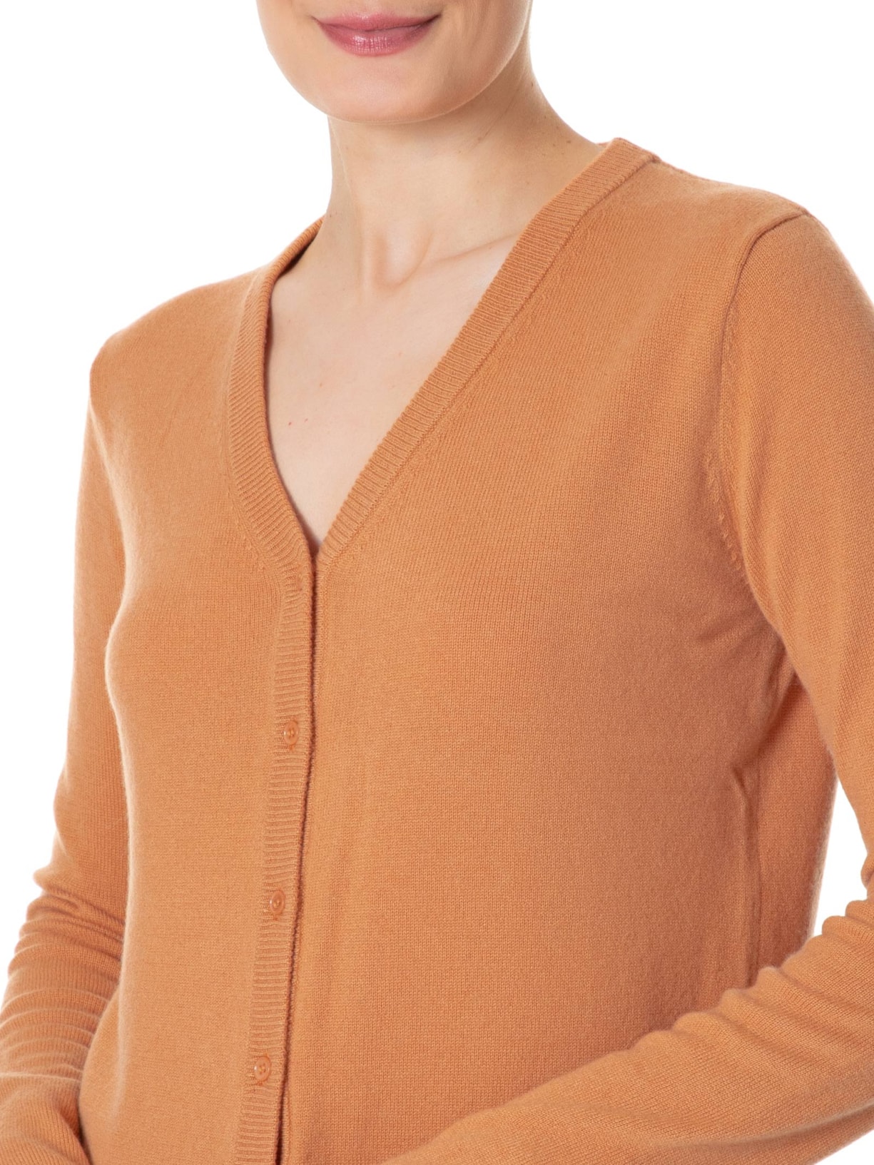 Cardigan Feminino Puro Cashmere Laranja '2Essential