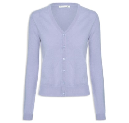 Cardigan Feminino Puro Cashmere - Lilás