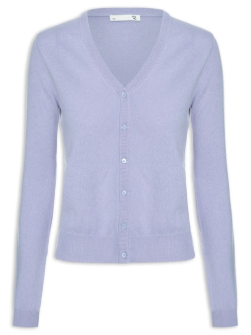 Cardigan Feminino Puro Cashmere - Lilás