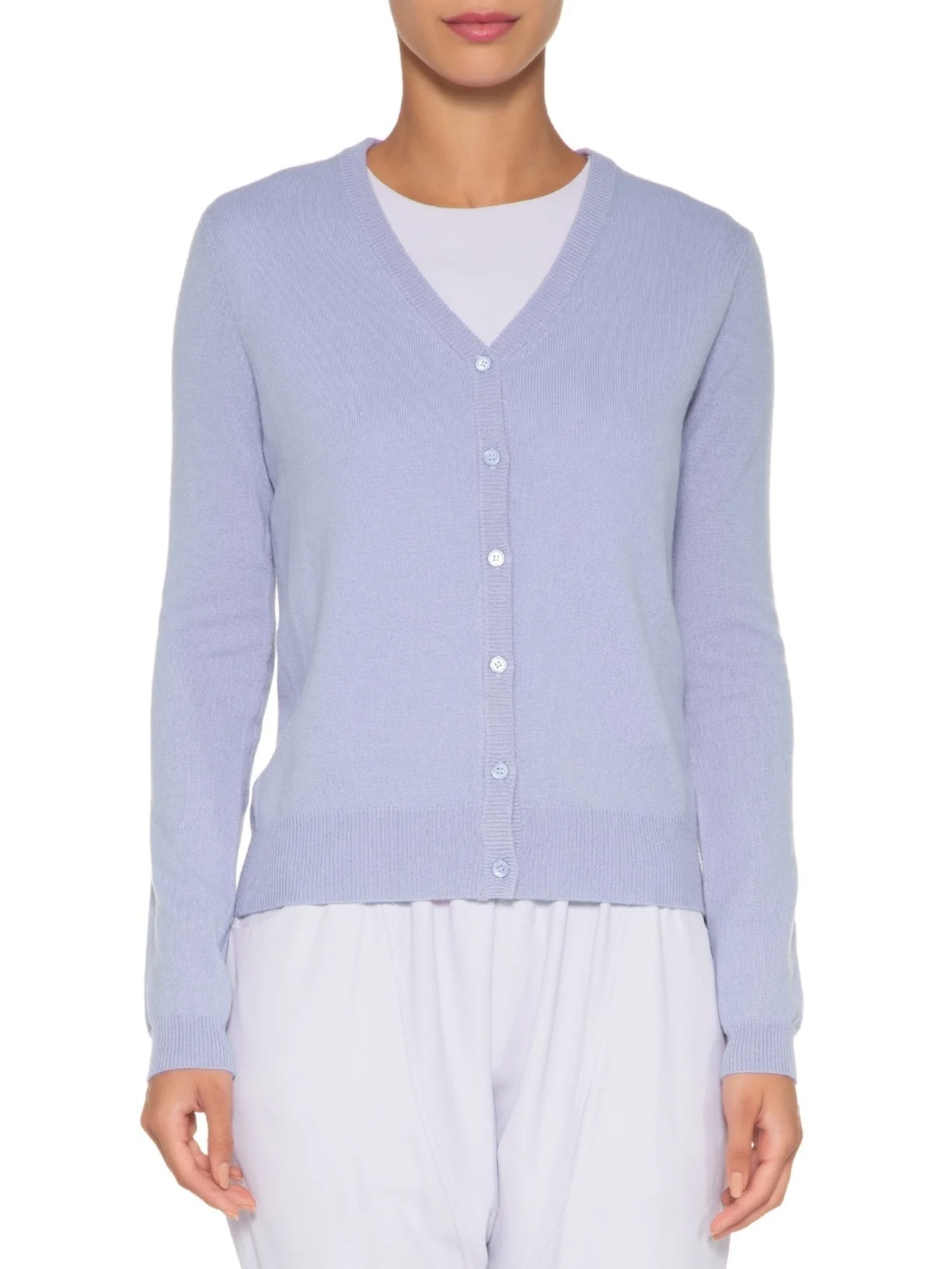 Cardigan Feminino Puro Cashmere Lilás '2Essential