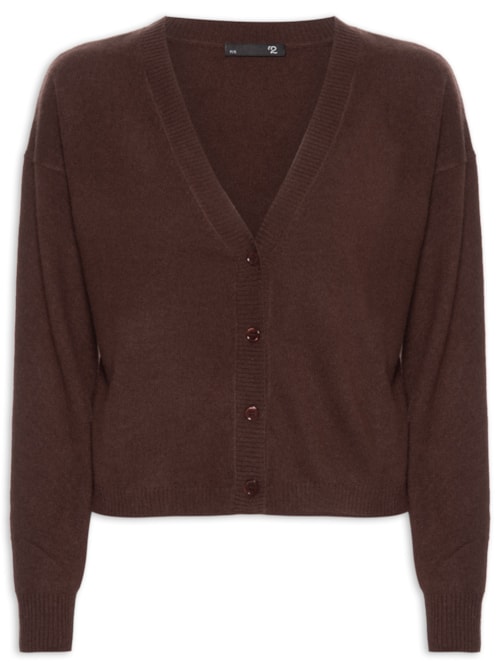 Cardigan Feminino Puro Cashmere - Marrom