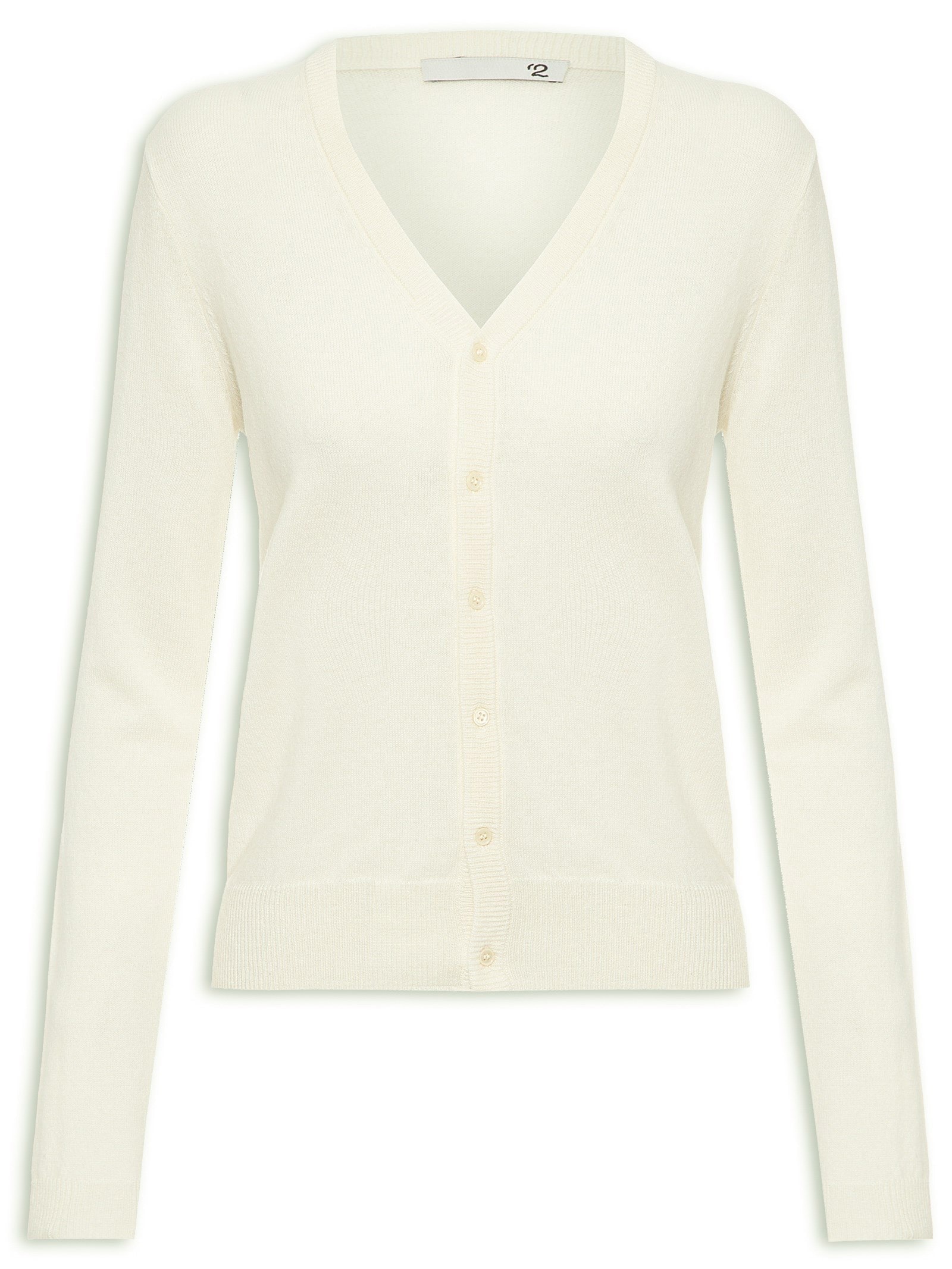 2Essential - Cardigan Feminino Puro Cashmere - Off White