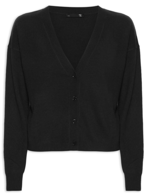 Cardigan Feminino Puro Cashmere - Preto