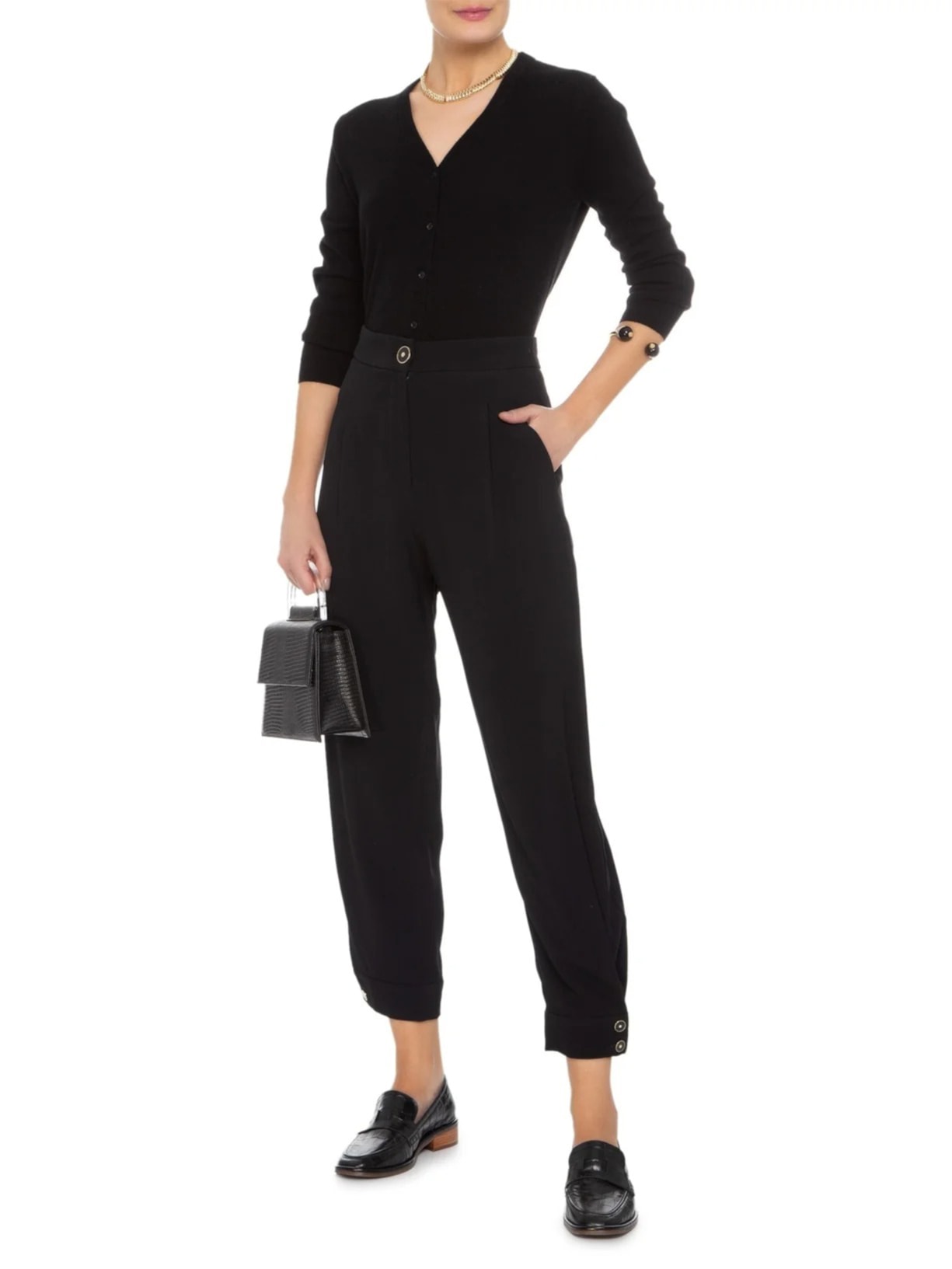 Cardigan Feminino Puro Cashmere Preto '2Essential