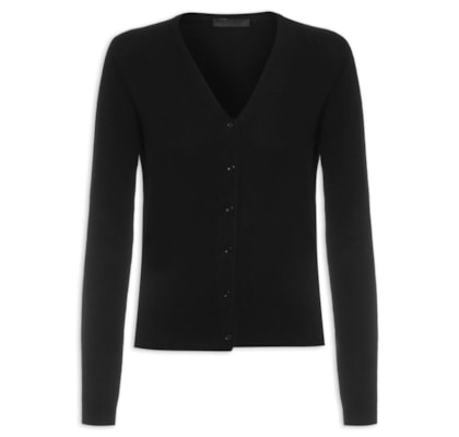 Cardigan Feminino Puro Cashmere - Preto