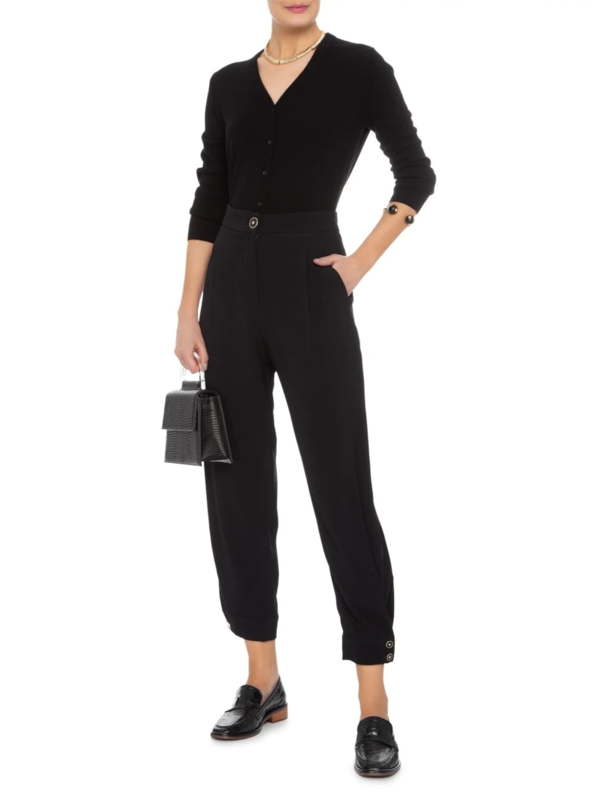 Cardigan Feminino Puro Cashmere Preto '2Essential