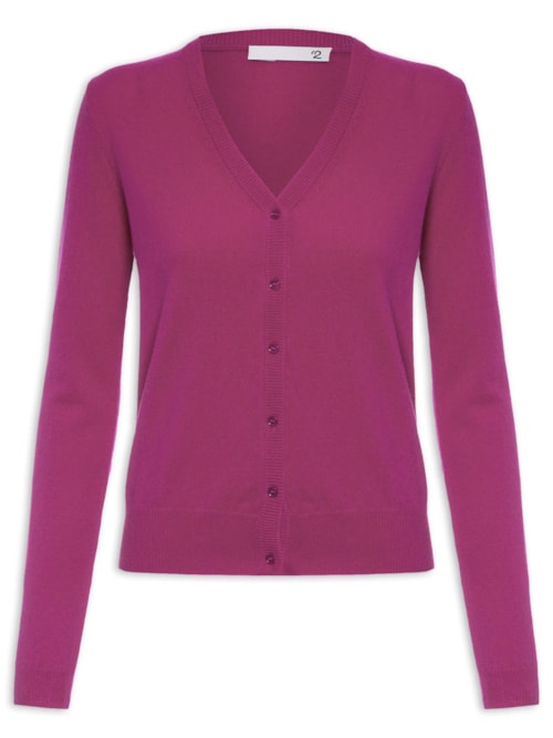 Cardigan Feminino Puro Cashmere - Rosa