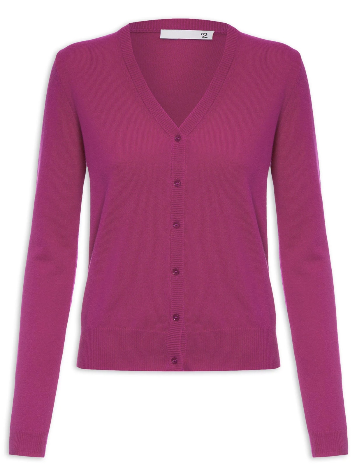 Cardigan Feminino Puro Cashmere Roxo '2Essential